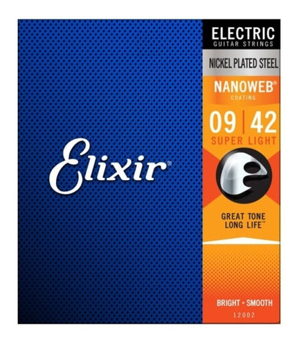 Encordado Elixir Guitarra Electrica Nanoweb 09-42 Cu