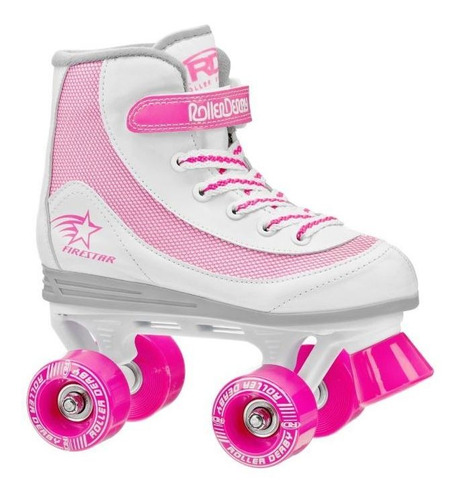 Patines Roller Derby Firestar Girls White-pink