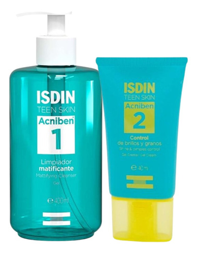 Combo Isdin Acne Gel Limpiador + Gel  Crema Control