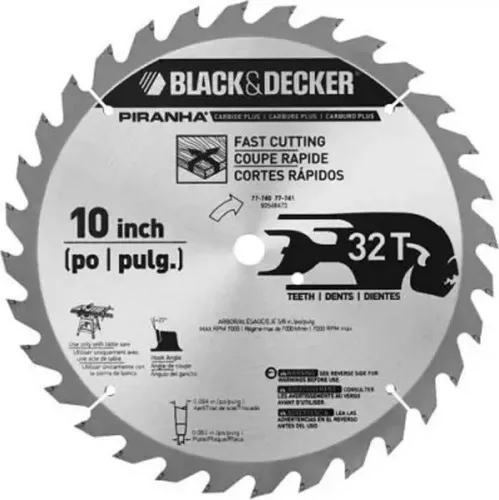 Black & Decker 77-740 32 Teeth Piranha Saw Blade - 10 in.