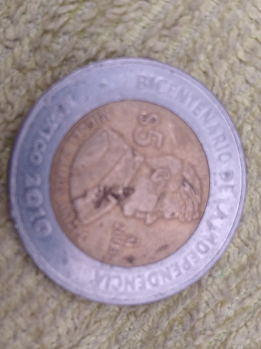 Moneda $5 Bicentenario De La Independencia México 2010