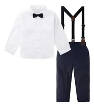 Comprar Traje De Bebé Niño Camisa Pantalones Con Tirantes Conjuntos