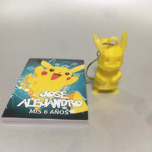 30 Souvenir Picachu Llavero + Mini Anotador Personalizado!!