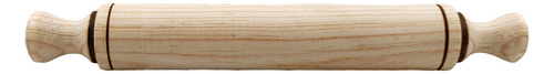 Rodillo De Madera Artesanal Para Amasar Pequeño, 25 X 3 Cm Color Camel