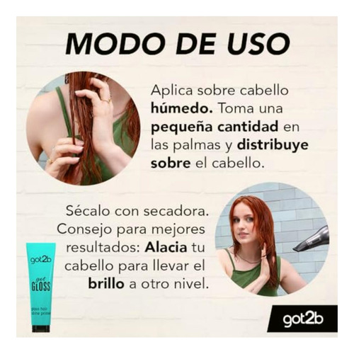 Got2b Pre-base De Brillo Para Cabello Got Gloss 150ml