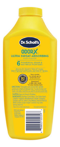 Dr Scholl´s Polvo Para Pies Ultra Adsorbente Odor-x X198g