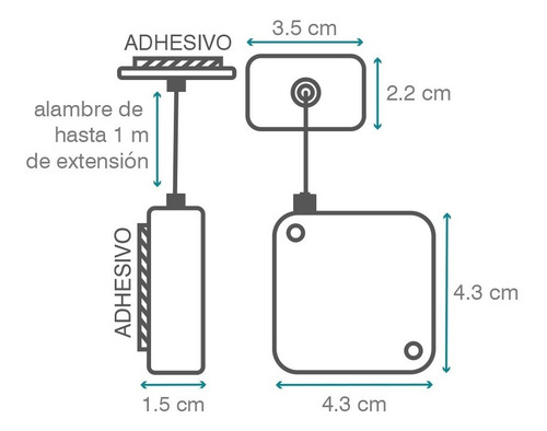 Cable Candado Seguridad Antirrobo Retractil Color Negro 70 P