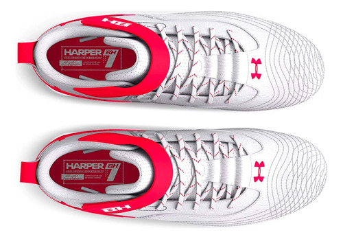 Spikes Beisbol Softbol Under Armour Harper 7 Mid Rm Rojo