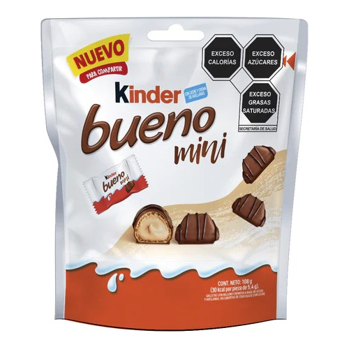 Chocolatecon Leche Kinder Bueno Mini 20 Piezas 108g