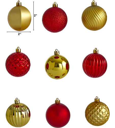 Set De Adornos De Árboles De Navidad Casi Naturales, 101 Con