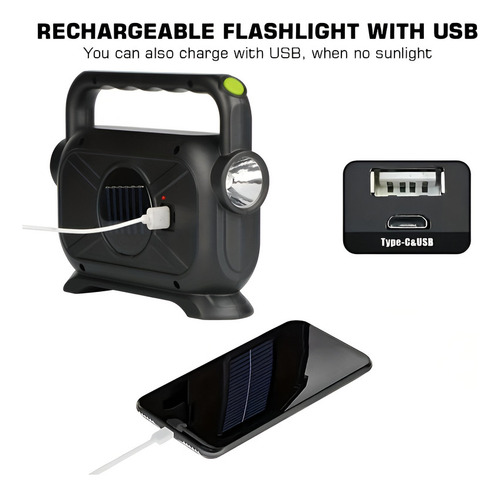 Linterna Multifuncional Recargable Multiled Exterior Rondon