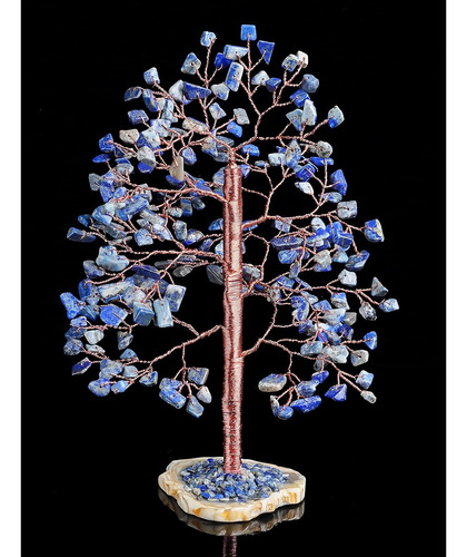 Arbol De La Vida De Lapislazuli Con Base Para Hogar Lapis Lazuli (copper Wire)