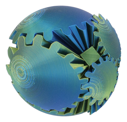 La Bola De Engranaje Azul Impresa En 3d Alivia El Estrés, La