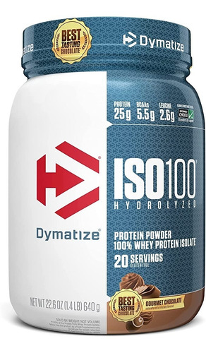 Proteína Iso100 Dymatize 20 Servicios - Isolatada