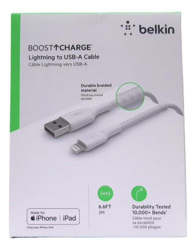 Cable Belkin Boostcharge Trenzado Usb-a A Lightning 2m 