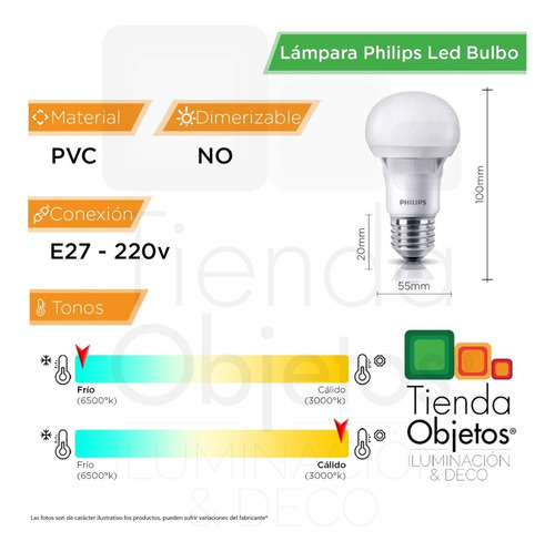 Imagen 3 de 10 de Pack X20 Lampara Led Philips 220v 12w 13w = 80w E27 Premium