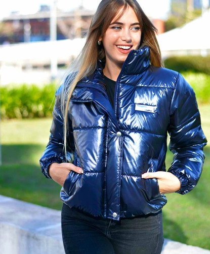 Campera Mujer Inflable Chaqueta Dama Metalizada Impermeable