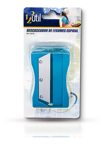 Descascador Modelo Apontador Frutas Legumes Azul Espiral