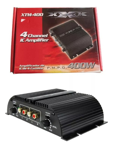 Amplificador 4 Canales Xxx Xtm-400 400 Wats