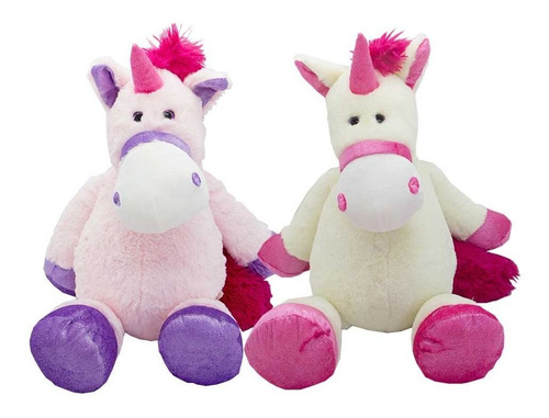 Peluche Funnyland Original Unicornio Colorido Cuerno Rosa