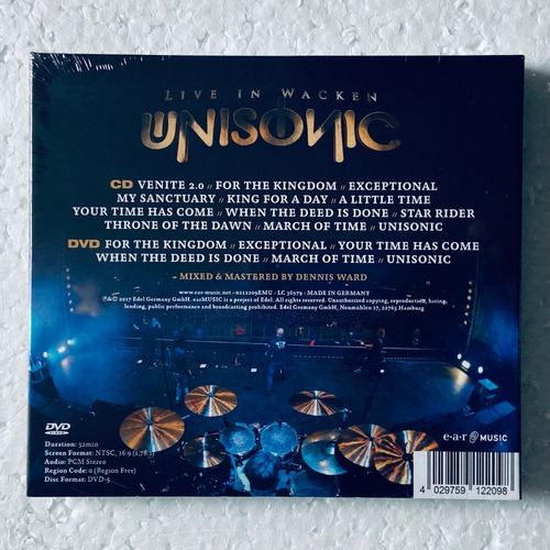 Cd+dvd Unisonic - Live In Wacken