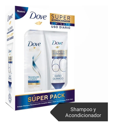 Shampoo Dove Reconstrucción Completa X400ml + Acondicionador