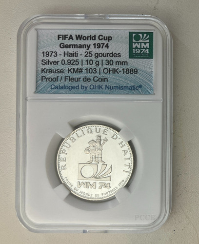 Primeira Moeda Emitida Com Tema De Copa Do Mundo 1974 Prata