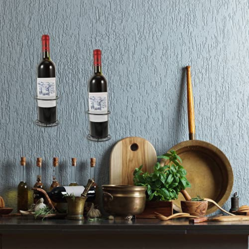 4 Piezas De Estantes De Vino De Hierro Rústico Para Colgar E