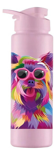 Garrafa De Água Sport Dog Collor 750ml Bandeirante Rosa