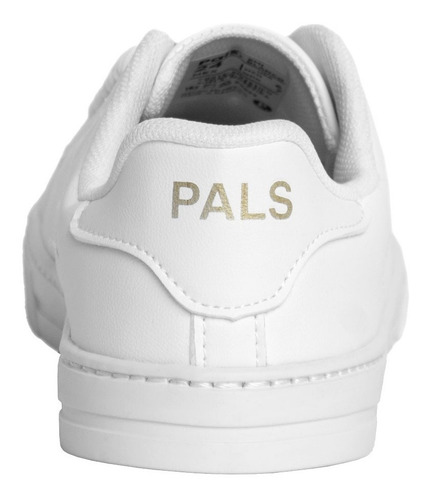 Imagen 6 de 8 de Tenis Blanco Negro Mujer Hombre Cosidos Unisex Casuales Pals