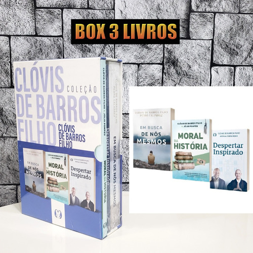 Box Coleção Clóvis De Barros Filho ( 3 Livros ) ( Em Busca De Nós Mesmos + Moral Da História + Despertar Inspirado ) - Editora Citadel ( Novo / Lacrado )