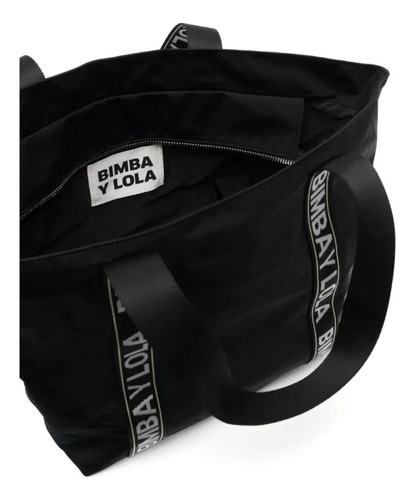Bolso De Hombro Popular De Binba Y Lola Negro Lisa Níquel Negro
