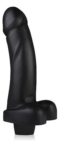 Prótese Dom Pênis Pinto Consolo Vibrador Negão R2 21cm X 4cm Cor Preto