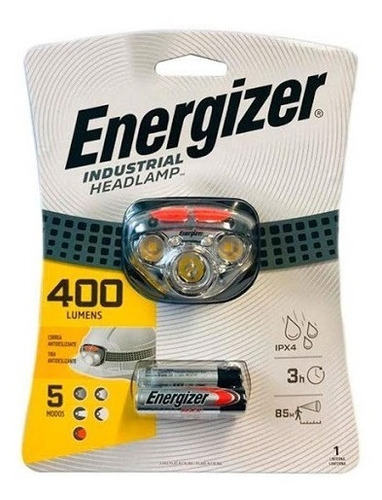 Linterna Vincha Energizer 400 Lumens 3 Leds 5 Modos Rojo Aaa