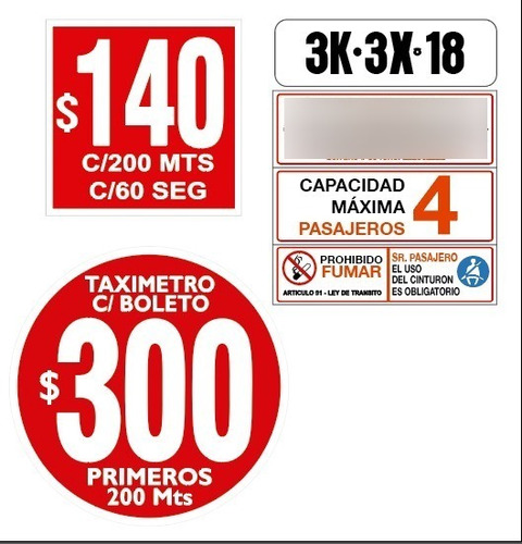Taxi Sticker!!! 300, 140, Kit Alta Calidad!!!