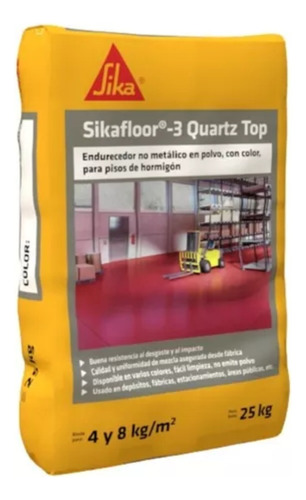 Sikafloor 3 Quartz Top Endurecedor Pisos Color Negro X 25 Kg