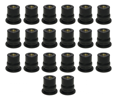 Professional Rubber, Cowls Fastener Brass Insert 20x M6