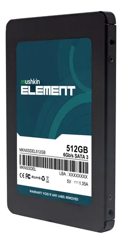 Disco Solido Ssd 512gb Sata Mushkin Element Color Negro