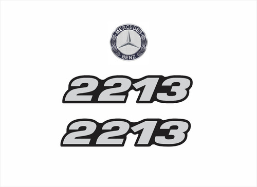 Adesivos Compatível Mercedes Benz 2213 Emblema Resinado 95