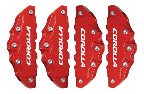 Imagem 2 de 3 de Capa Pinca De Freio Tuning 4 Peças Corolla + Cola Grátis