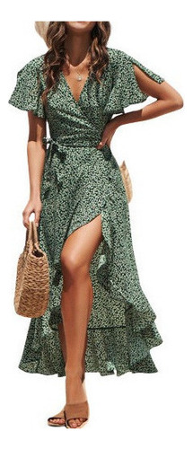 Vestido Maxi Playa Verano Mujer Estampado Floral Boho Largo