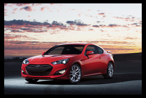 Hyundai Genesis Coupe 2016 Cuadro Enmarcado 45x30cm