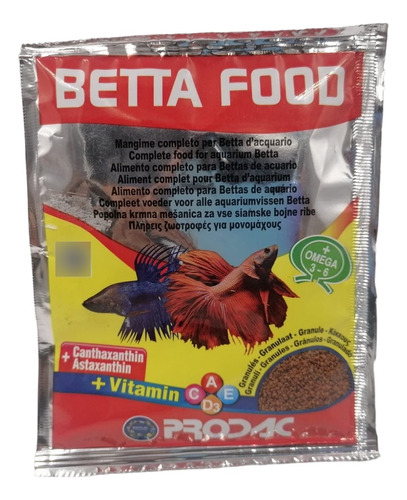 Prodac Alimento Betta Food 12g Acuario Peces Peceras