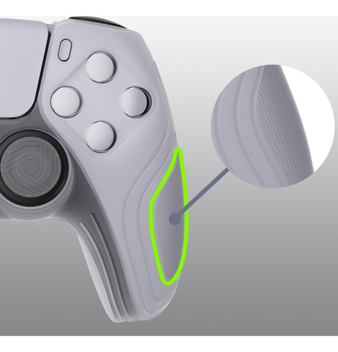 Funda De Silicona Edición Samurai Protectora Para Ps5 Mando Color Blanco Claro