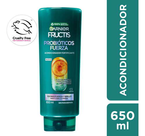  Acondicionador Garnier Fructis Probióticos Fuerza 650 ml