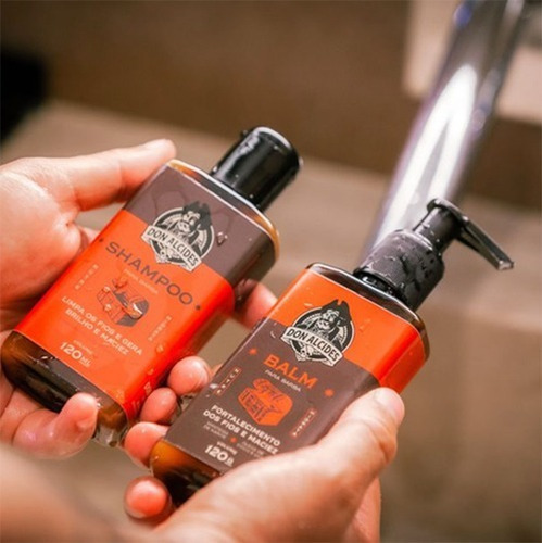 Imagem 6 de 8 de Kit 2x Balm 120ml E 1x Shampoo 120ml Barba Negra Don Alcides