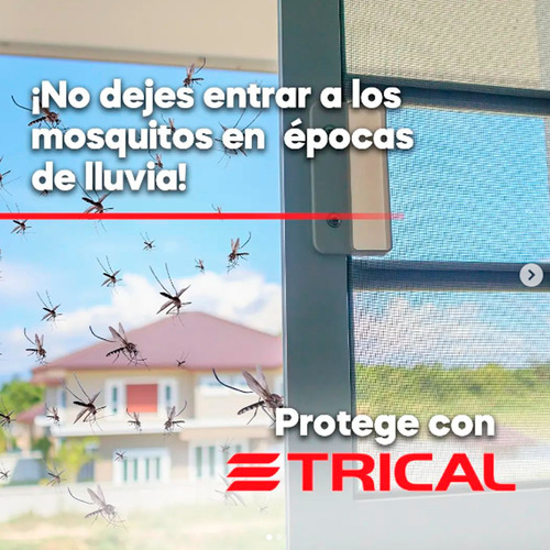 Rollo Malla Mosquitero Fibra De Vídrio Trical 30x1.05m Negro