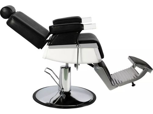 Sillon Premium Barberia Silla Barber Profesional Neumatica Color Negro Forma De La Base Redonda Tipo De Respaldo Reclinable