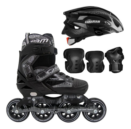 Patines Canariam Roller Team + Kit De Protección C4 +casco