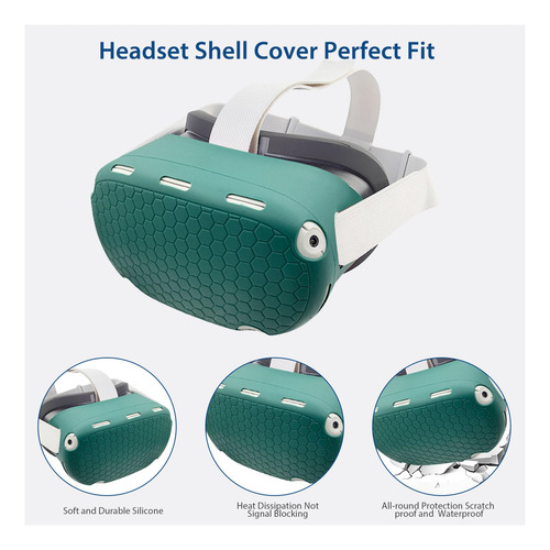 Kit Accesorios Vr Cover Compatible Con Meta Quest 2 Verde Color